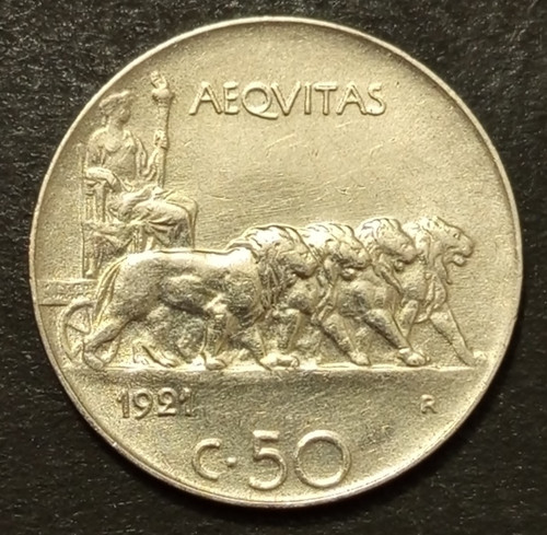 Centesimi lire leoni 1921 - lire,