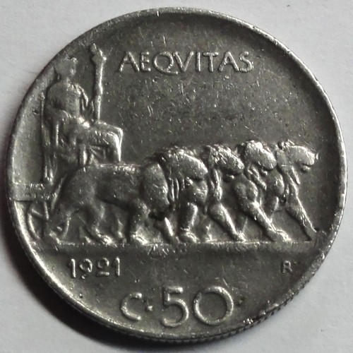 Italia centesimi 1921 re - 50,