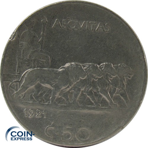 Moneta 50 centesimi italia - moneta,
