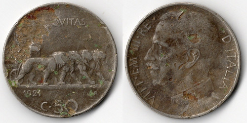 Italia centesimi 1921 - centesimi,,