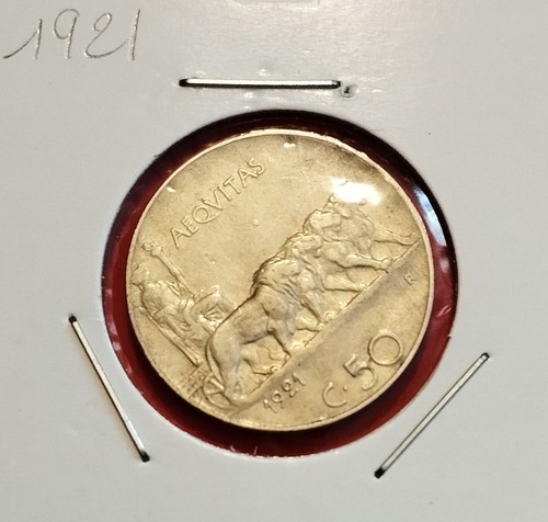 Italie 50 centesimi - italie, 1921