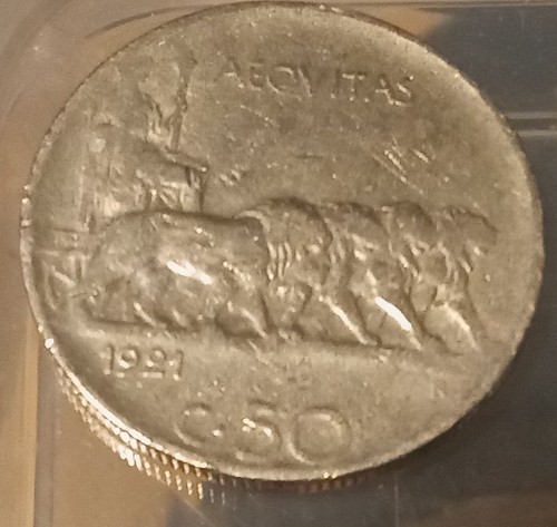 Lire centesimi 1921 - lire, 50