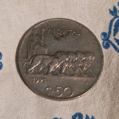 Regno italia centesimi - d'italia, 50